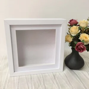 Factory Supply Free Sample 8*8” Black and White Shadow Box Frame With Passepartout