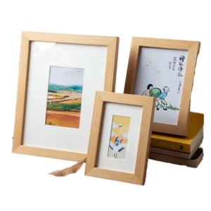 Family Decoration Wood Foldable Vertical Wall Mount Photo Frame