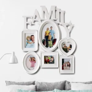 Family Photo Frame Picture Frames Collage Wall Decor Hanging 3D Design Memorial Keepsake