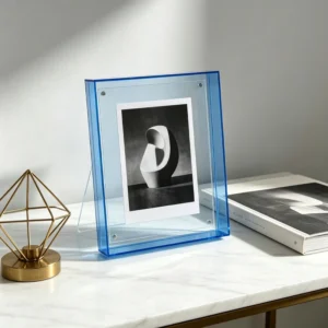 Fashion Colored Acrylic Magnetic Picture Frame Clear Floating Photo Frame for Desk Wall Decoration