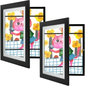 Fashionable Magnetic Flip Photo Frame for Kids Home Decoration Replaceable Children’s Art Poster Picture Drawing Display