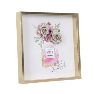 Fashionable Square Gold Wooden Shadow Poster Frame UV and Silk Screen Printed Photo Decorative Frames