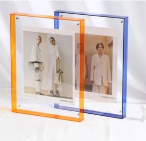 Floating Colorful Acrylic Picture Frame Wall Hanging Posters Painting Display Stand Desk Home Decoration Frame