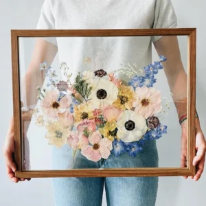 Floating Frame Floating Picture Frame Shadow Box Pressed Flowers Floater Maple Wood Frame Bouquet Frames for Wedding Memory