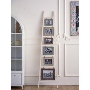 Floor-standing Wood Photo Frame Display Rack