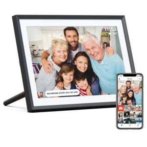 Frameo Digital Picture Frame with 32GB 10.1 Inch Smart WiFi Digital Photo Frame Touch Screen Upload Photos Video Via Free App