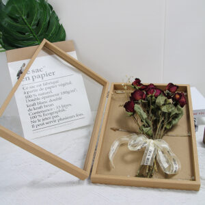 Front Opening Rustic Picture Display Black Solid Wood Deep Shadow Box Frame