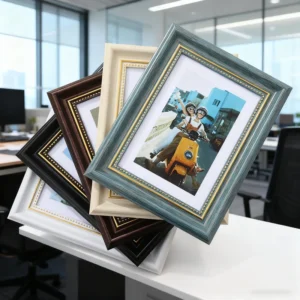 Fuling 6inch Creative Customized PS Photo Frames Wall Art Classic Rectangle Plastic Picture Frame for Painting Home Decor