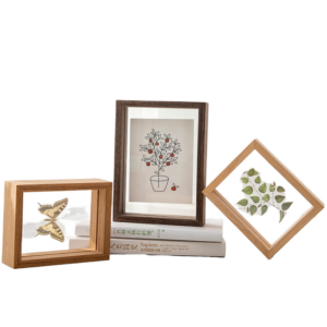 Fuling Classical Simple Handmade Double sided Transparent Wooden Photo Frame for Tabletop Decoration Picture Frame