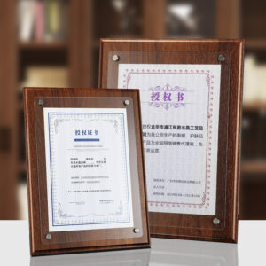 Fuling Eco Friendly Award Certificate Display Board A4 Photo Frame Wooden Company A5 Honor Authorization Walnut Laser