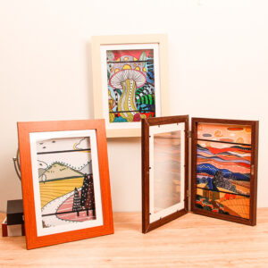 Fuling Hot selling Creative Customized Handmade Shadow Box Frame Opening Children Artwork Picture Display Photo Frame Wood