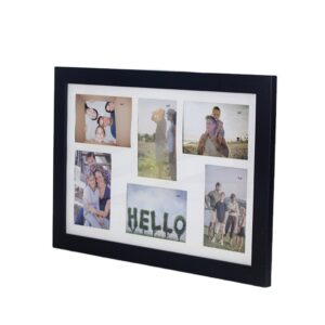 Funia 4×6 Modern Rectangle Wood Photo Frame Poster Black Combination Family 4 Color Print Method Home Decoration Customizable
