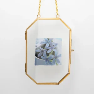 Glass Double Clear Square 10X10 Folding Photo Frame with Custom Logo Floating Hanging Home Wedding Decor