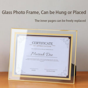 Glass Photo Frames for Graduation Award Certificates Eco Friendly Durable Simple Style