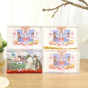 Glitter Internet Celebrity Ins Flowing Sand Photo Frame Injection Handmade Desktop Decoration