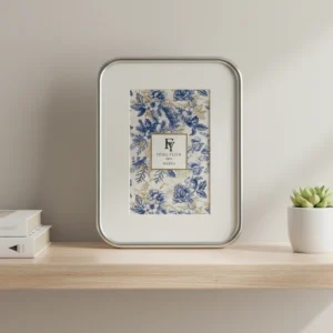 Glossy Aluminum Alloy Photo Frame for Desk Home Office Decorative Art Modern Tabletop Display Stand