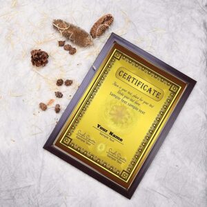 Gold Certificate Photo Frame Document Holder Diploma Graduation Certificate Frame for A4 Paper Size Certificate Paper