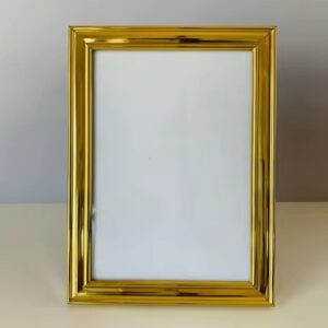 Gold Plated Metal Square Photo Frame Eco Friendly Durable Modern Decorative for Home Office & Gifting Use
