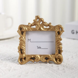 Gold Silver White Mini Photo Frame for Wedding Baby Shower Party Christmas Birthday Favor Gifts Vintage Picture Resin Frames