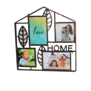 Gold Tone Plastic Poster Frame 33.8×32.5×1.5cm Artwork Puzzles Photos Movie Posters Multi frame Collage Home Decor Glass PS
