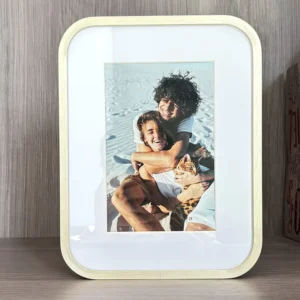 Good Quality Aluminum Rectangle Reflective Holder 20mm Profile Portable Durable Desktop Wall Placement Clean Line Photo Stand