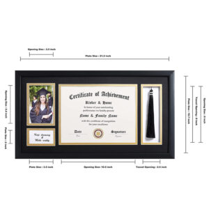 Graduation Diploma 8.5*11” Certificate Frame With Tassel Insert