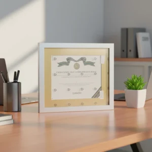 Graduation Diploma Certificate Frame Natural Wood A4 Retro Graduation Display Case Shadow Box Picture Frame for Home Decoration