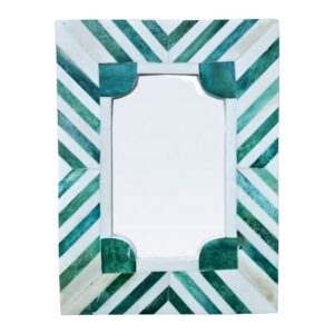 Green and White Bone Inlay Photo Frame Decorative Picture Frame for Tabletop or Wall Display Perfect for Home and Gifting