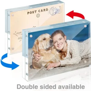 HD Floating Acrylic Picture Frame Double Sided Mezzanine Acrylic Magnetic Glass Photo Poster Decor Photo Frame