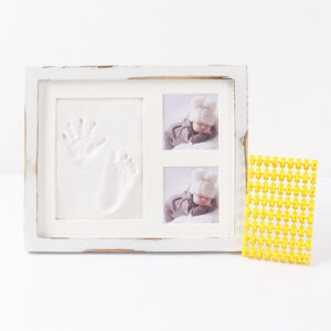 Hand Footprint Inkpad DIY Photo Frame Baby Newborn Memorial Retro Triple Frame Gift Factory Wood
