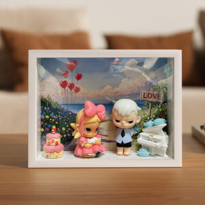 Handicraft Wooden Photo Frame with Transparent Display Stand Eco Friendly Commemorative Shadow Box