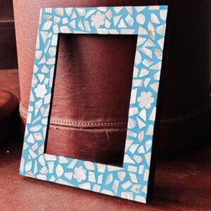 Handmade Bone Inlay Photo Frame Elegant Decorative Picture Frame for Home Office or Gift Perfect for Classic Interiors