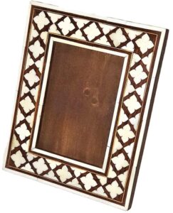 Handmade Bone Inlay Photo Frame Elegant Decorative Picture Frame for Home Office or Gift Perfect for Classic Interiors