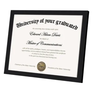 Handmade Eco Friendly Waterproof MDF A5 A4 A3 8.5×11 Certificate Photo Diploma Frame UV Printing for Students’