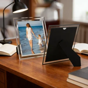 Handmade Glass Photo Frame Tabletop Display 7 Inch 8 Inch Picture Frame Clear Crystal Transparent Souvenir Gift Photo Frames