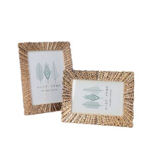 Handmade High Quality Antique Resin Photo Frame With Apricot Leaf Decorative and Gift Picture Frames for Home Decor