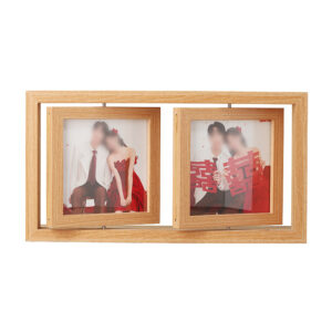 Handmade MDF Double sided Rotating Photo Frame Lightweight Digital Printing Tabletop Use for Gifts or Furniture Decoration