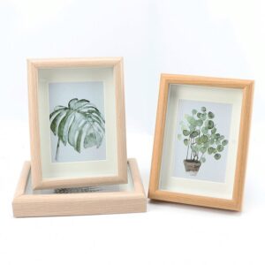 Handmade Modern 6 1.5 CM Deep Wood 3D Photo Shadow Box Frame Custom Logo Option Portrait Ready Low MOQ Offset Printed Fast