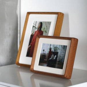 Handmade Rounded Rectangle Solid Wood Wedding Photo Frame Set 10 8×6 Inches Walnut Finish Giclee Print Tabletop Display