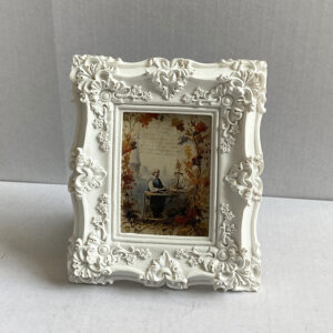Handmade Sculpted Artistic Resin Craft Frame Fairy Style Love Design for Wedding Birthday DIY Photo Display Decorative Gift Box