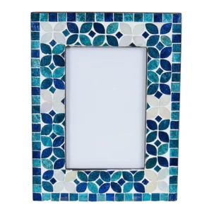 Handmade Silver Mosaic Glass Photo Frame Decorative Picture Frame with Mosaic Design