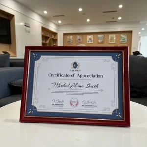 Handmade Solid Wood Glass Shadow Box Photo Frame Custom Option Displaying Certificates Documents Diplomas Animal