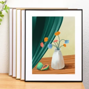 Handmade Thin Aluminum Alloy Painting Frame Large Size Narrow Side Poster Frame A3 A4 Advertising Certificate Report Metal