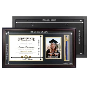 Handmade UV Printed Eco Friendly Creative A4 Document Multi color University Graduation Diploma Degree Frame Certificate Photo