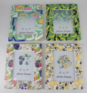 Handmade for Square Tabletop Decoration Ceramic UV Printed Photo Frame Lightweight for Tourist Souvenir 18x24cm