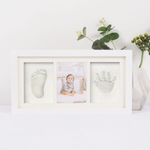 Handprint Photo Frame Set Wood DIY Customized Logo Fashionable Birthday Footprint Commemorative for Long Term Preservation