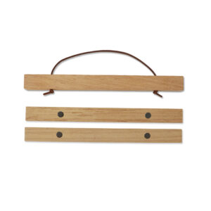 Hardwood Teak Wood Magnetic Poster Hanger Frames Strong Neodymium Magnets Includes Four Sticks
