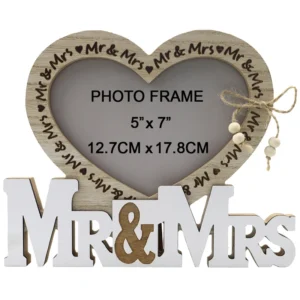 Heart Shape Wooden Wedding Decoration Photo Frame