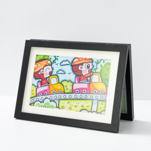 High Kids Magnetic Flip Photo Frame Home Decoration Replaceable Children’s Art Poster Picture Drawing Display Wood Frame