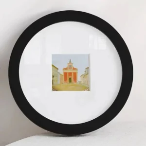 High Quality 5 and 6 Inch Round Wooden Wall Mounted Picture Frame UV Printed Stylish Photo Frame for Home Decor